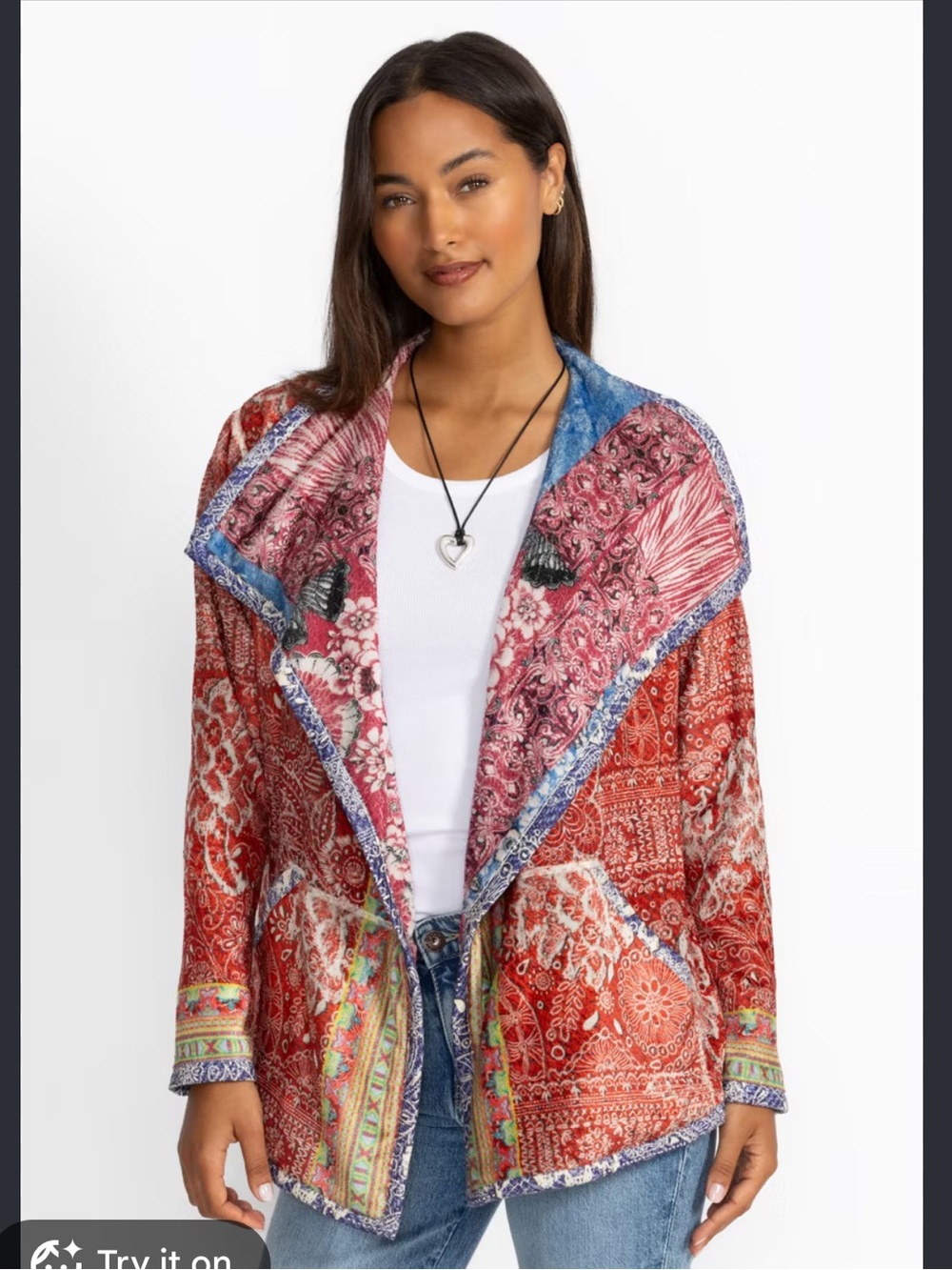Johnny Was JOAN WRAP BINDED SHERPA JACKET